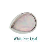 14g Teardrop Flatback/ Dermal piercing