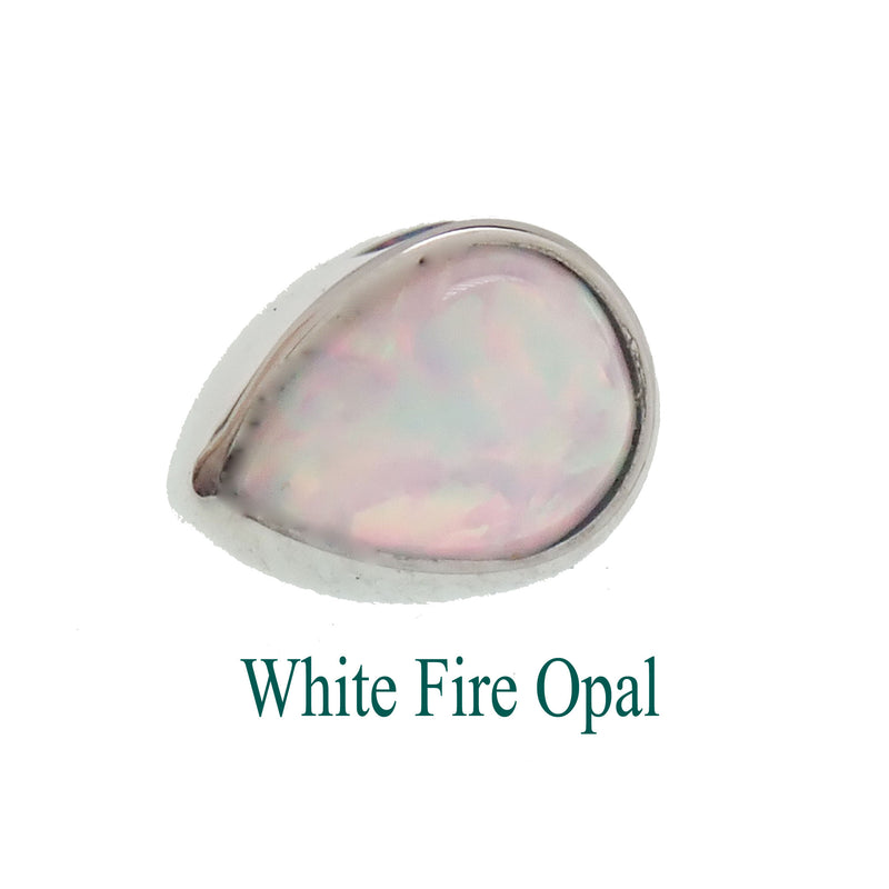 14g Teardrop Flatback/ Dermal piercing