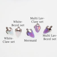 Implant Titanium Replacement 14g Cone ends- Opal & Natural Stone