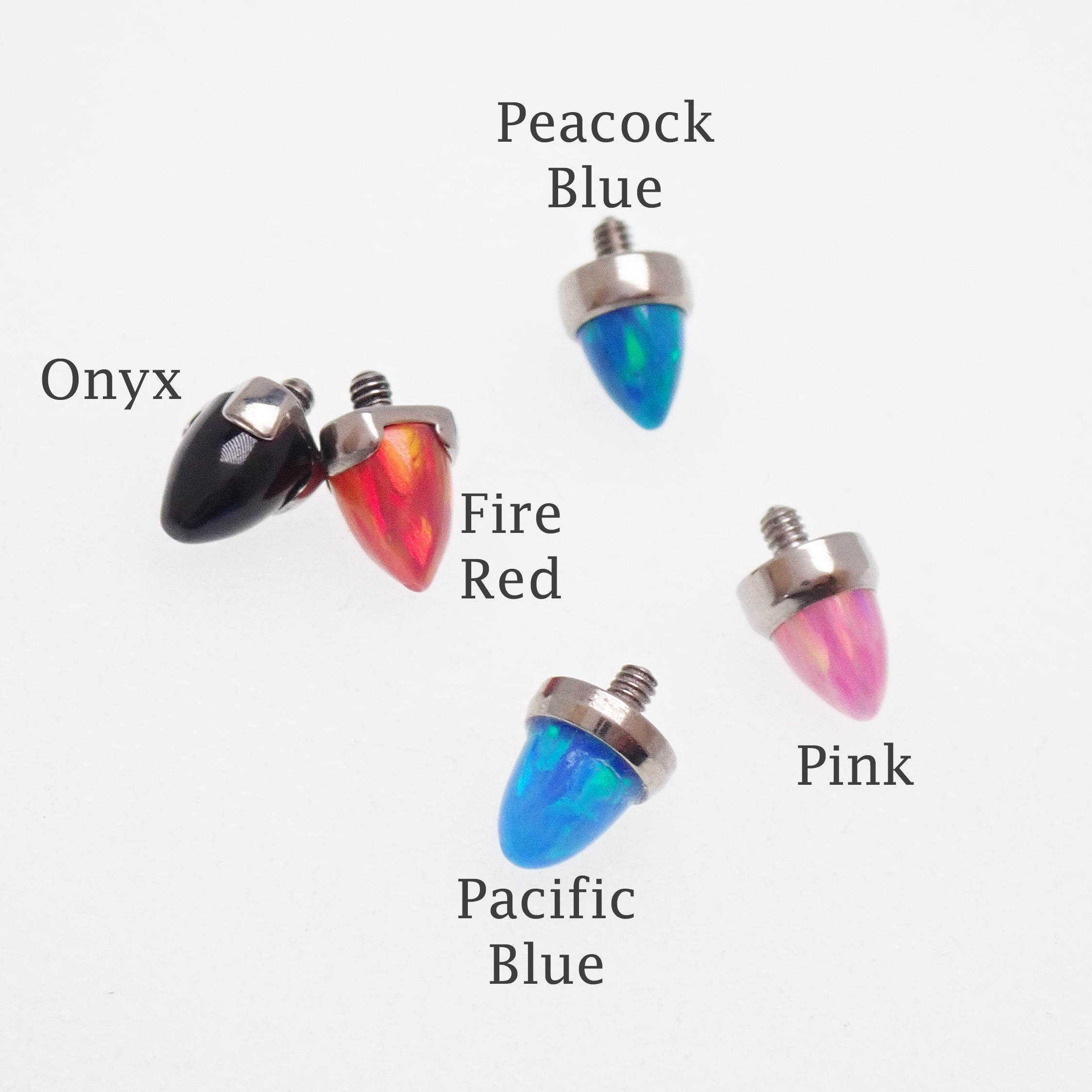 Implant Titanium Replacement 14g Cone ends- Opal & Natural Stone