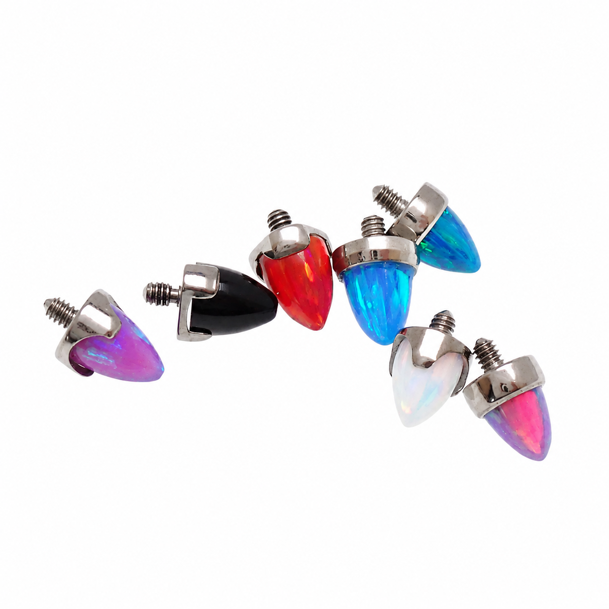 Implant Titanium Replacement 14g Cone ends- Opal & Natural Stone