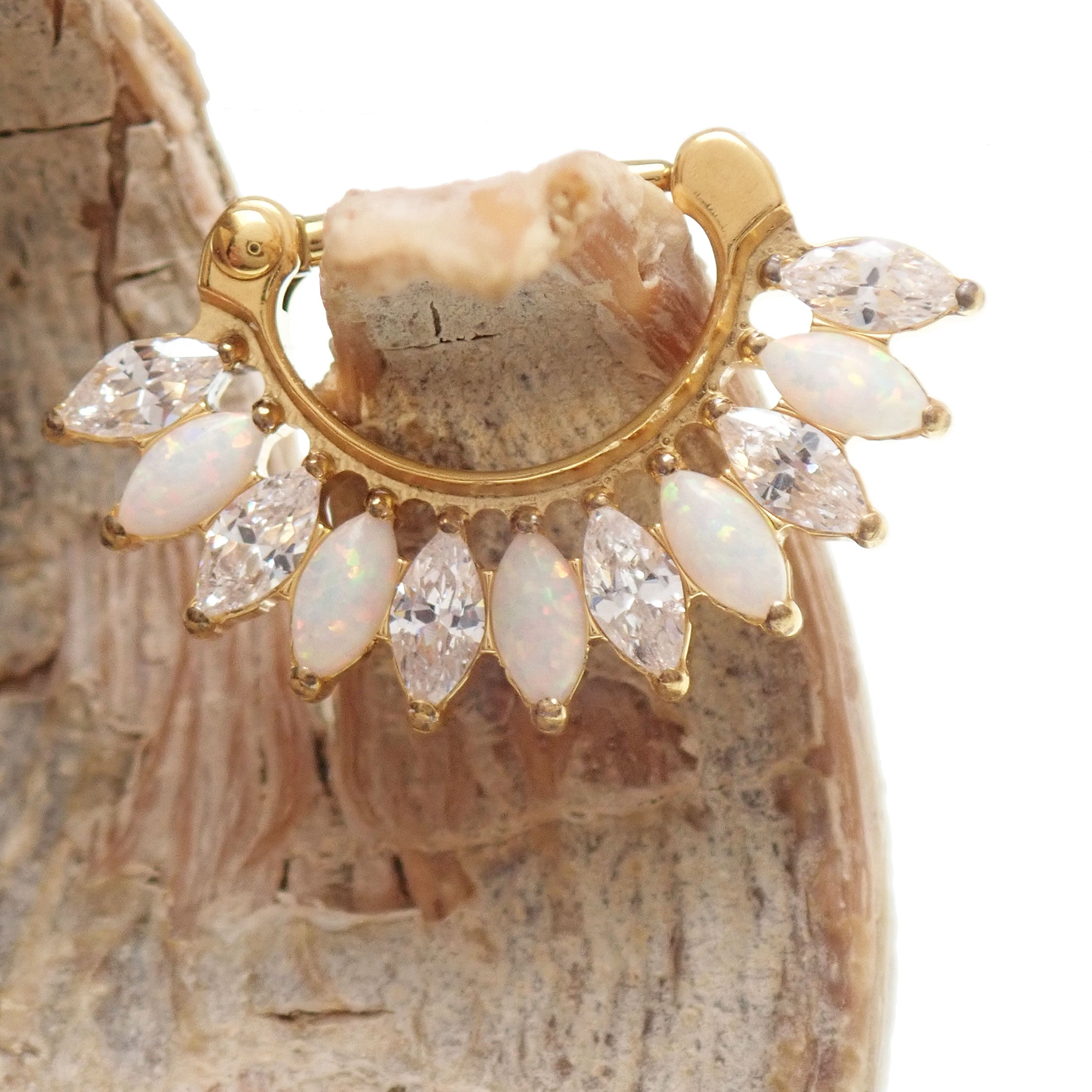 16g Small Gold Titanium Clicker 7mm