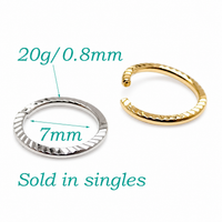 Sterling Silver 20G Nose Hoop Ring – 7mm