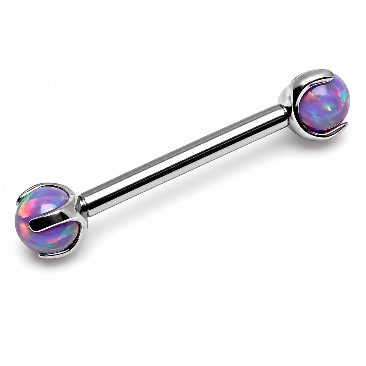 Titanium Multi Lavender 4mm opal Barbell