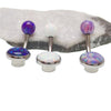 Internally Threaded titanium Opal Belly Ring