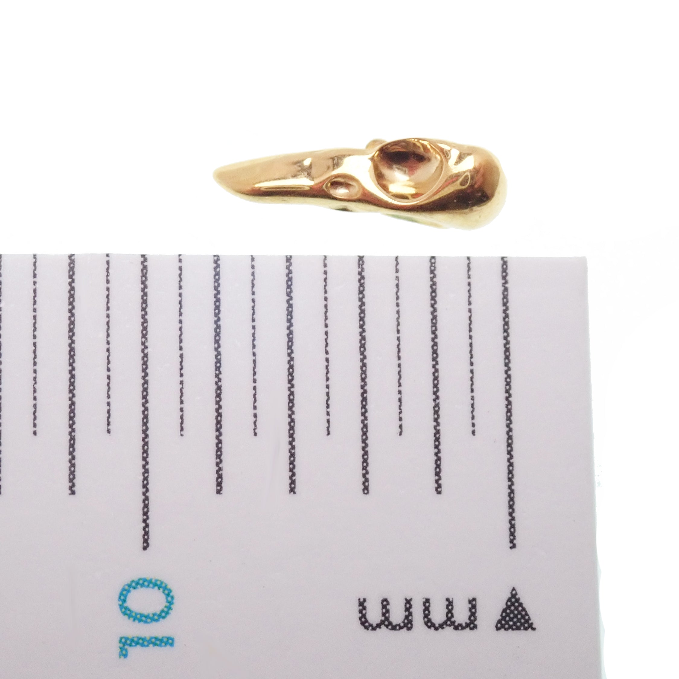 PVD Gold Raven Skull Titanium Flatback Piercing: Internally Threaded (18g, 16g, 14g)