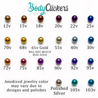 Implant Grade Titanium Moss Agate Push-Fit Flatback Piercing
