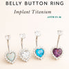 Titanium Heart Belly Ring piercing - Body Clickers Body Jewelry