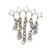 Titanium Drop chain CZ Helix Piercing - Body Clickers Body Jewelry