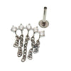 Titanium Drop chain CZ Helix Piercing - Body Clickers Body Jewelry
