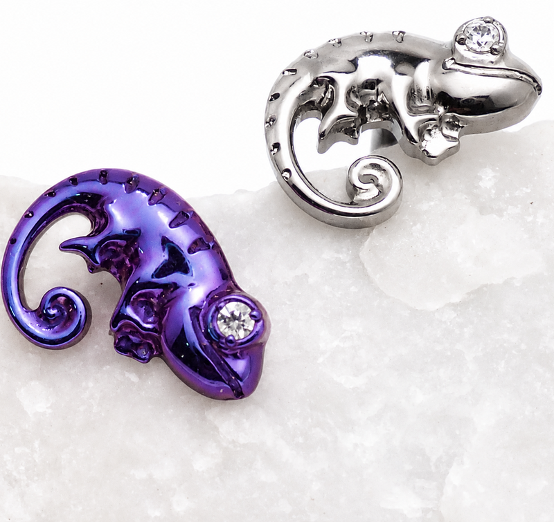 CHAMELEON LIZARD EAR PERICING