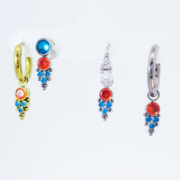 Assorted CZ Charm Colors Titanium