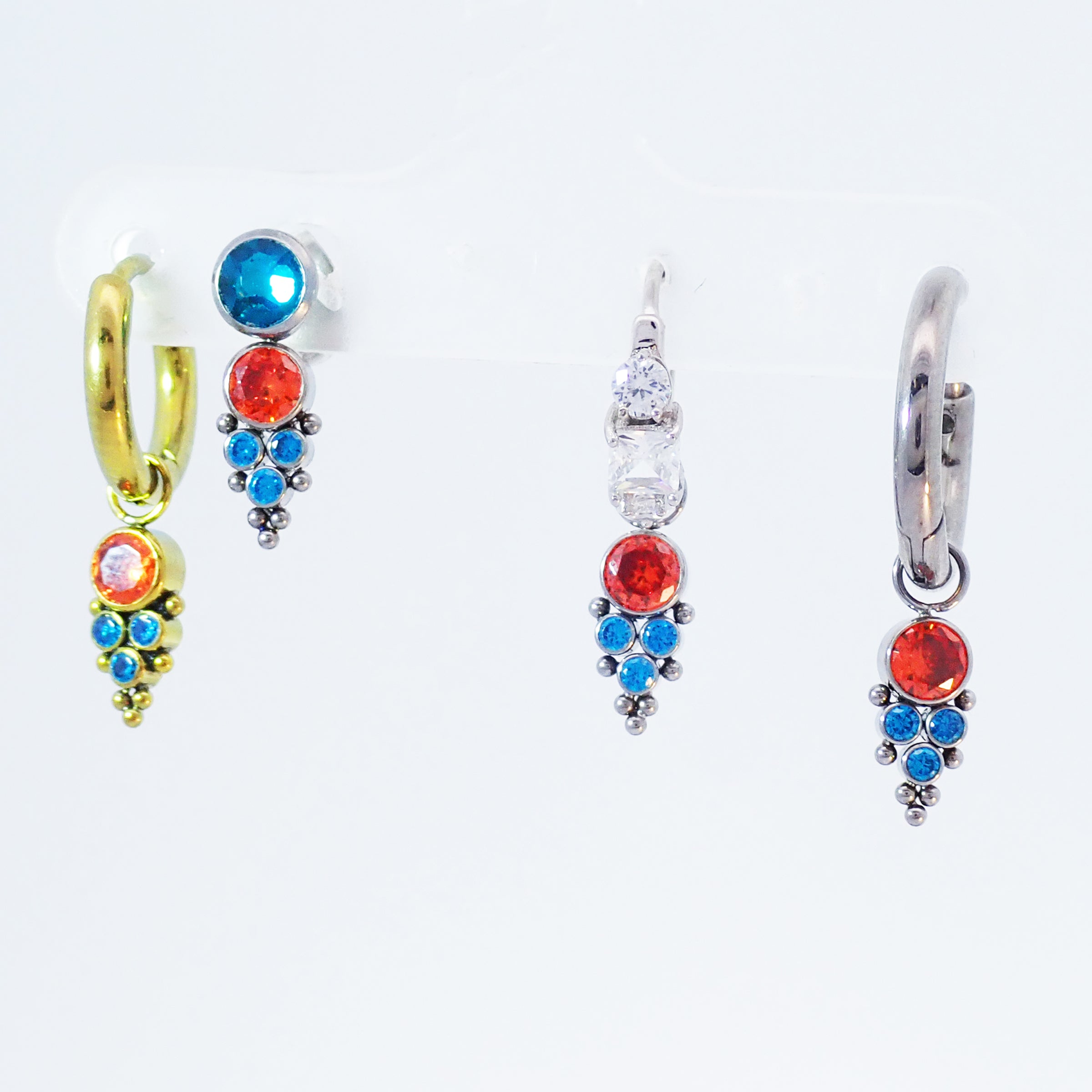 Assorted CZ Charm Colors Titanium