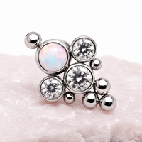 Titanium Large cluster /Flatback Piercing 18g, 16g, 14g