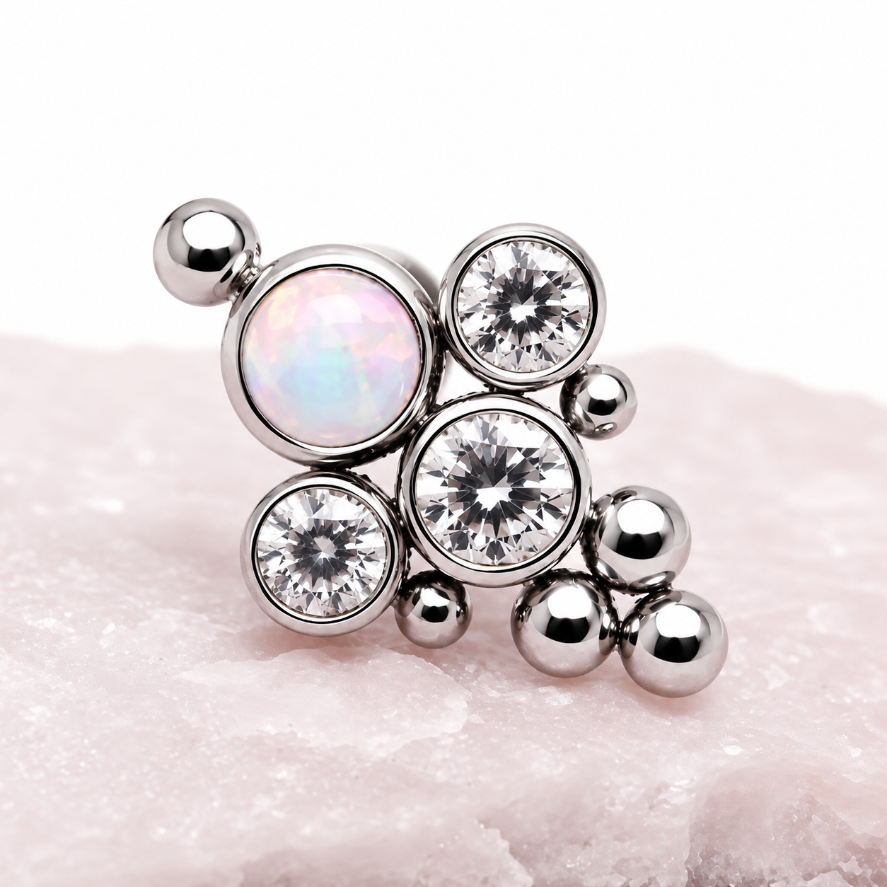 Titanium Large cluster /Flatback Piercing 18g, 16g, 14g