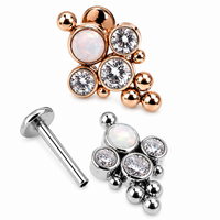 Titanium Large cluster /Flatback Piercing 18g, 16g, 14g