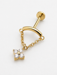 Hidden Helix 18K PVD Gold Helix Titanium Flatback 18g, 16g, 14g