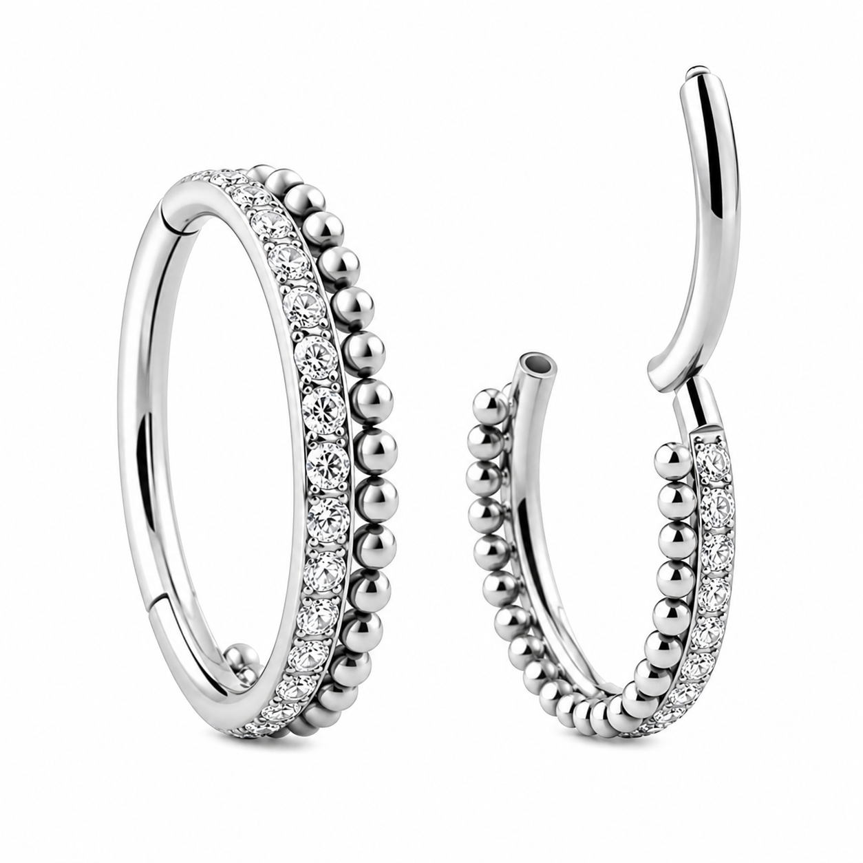 Clear Crystal & Bead Clicker 16g