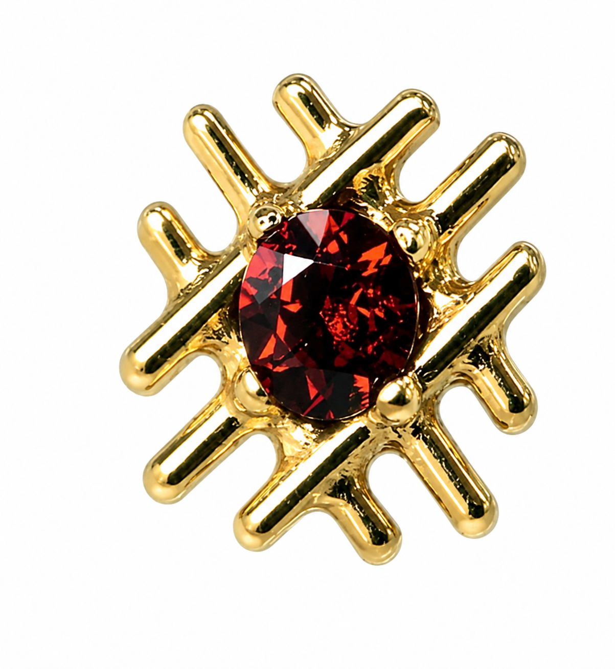 Gold Implant Titanium natural Stone  Flatback Piercing Internally Threaded (18g, 16g, 14g) PVD