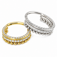 3D Design  Titanium Clicker piercing 16g