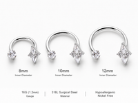 16g Titanium Horsehoe Ring