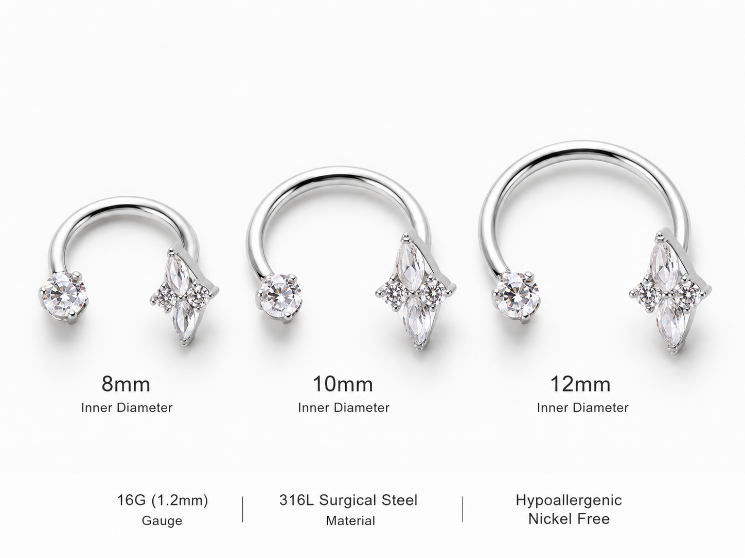 16g Titanium Horsehoe Ring