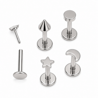 Titanium Push Fit Shapes flat back 20g/18g/16g/14g