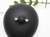 14G Nipple Heart Internally Threaded Titanium 14mm (pair)