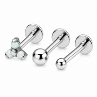 3 pack Threadless Helix piercings Implant titanium