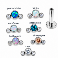 Titanium Cute Flatback Piercing 14g, 16g, 18g