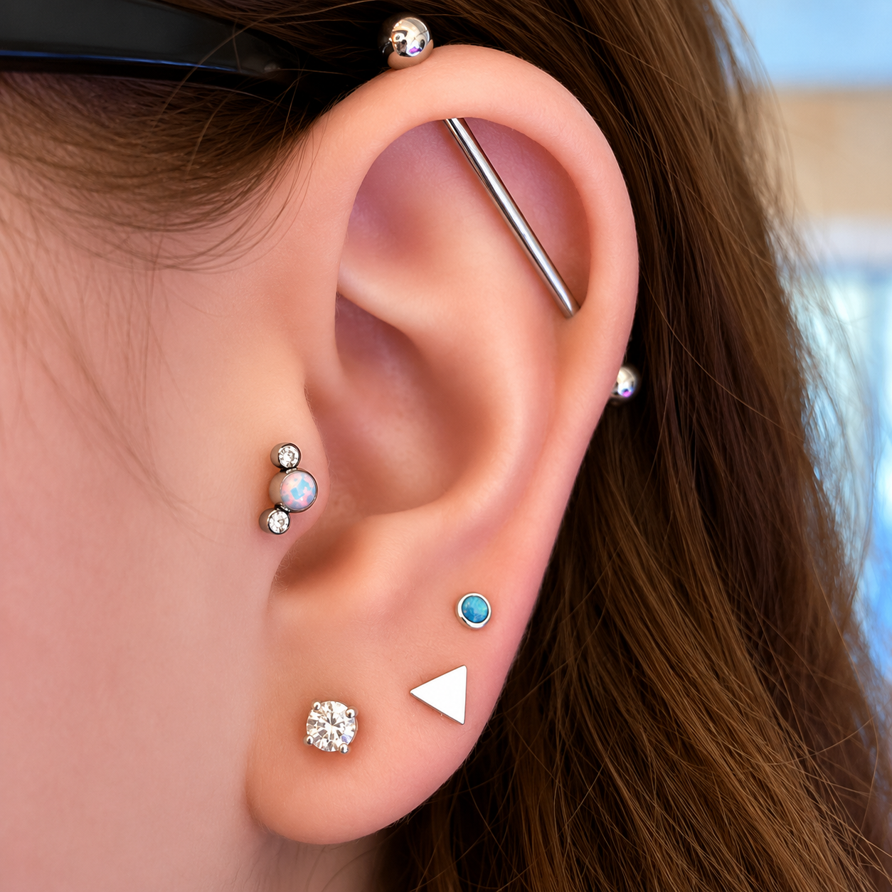 Titanium Cute Flatback Piercing 14g, 16g, 18g