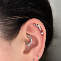 Titanium Clear /AB Helix cluster  14g, 16g, 18g