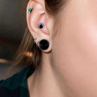 Titanium Paw Piercing Flatback internally threaded
