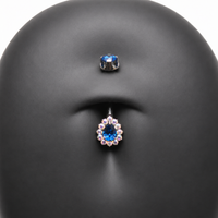 Titanium internally threaded 14g belly ring from Body Clickers Body Jewelry, featuring a smooth, polished design for comfortable wear.