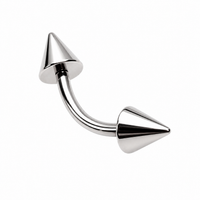Titanium Push Fit Spiked Curve 14g, 16g, 18g