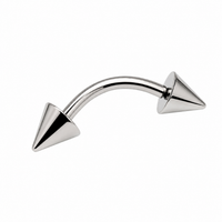 Titanium Push Fit Spiked Curve 14g, 16g, 18g