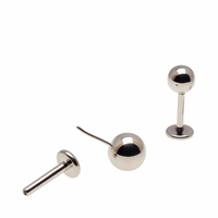 Push-Fit Implant Titanium flatback in 3mm • 4mm • 5mm Ball Sizes