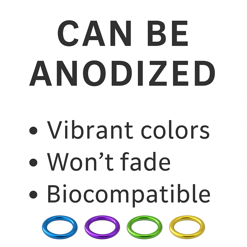 Circle Top Titanium Flatback Piercing 18g, 16g, 14g