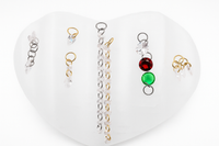 CZ Charm Add-On  Fits 12G  Implant Grade ASTM F-136