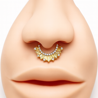 24k PVD Gold Titanium Clicker Hoop – 16G (8mm & 10mm)