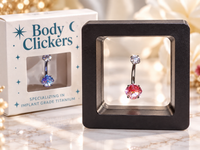 14G Titanium Belly Ring CZ Eye Stone