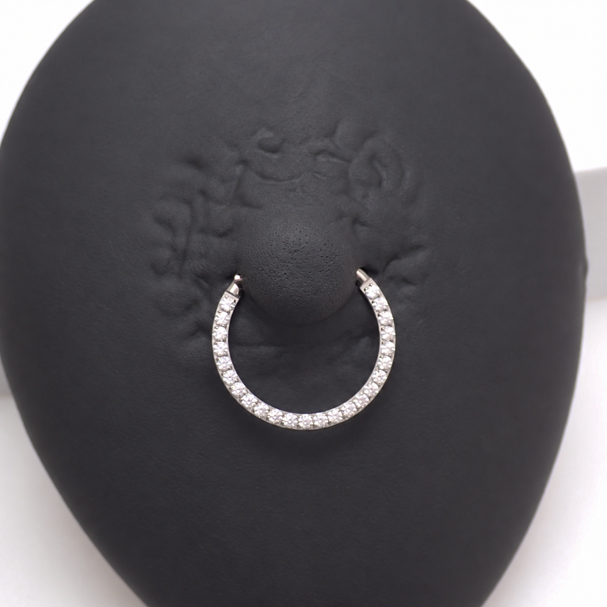 14g CZ Pavéd Nipple Shield Jewelry Implant titanium, Nipple clicker