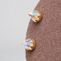 Implant Titanium AB CZ Earrings 20g Pair
