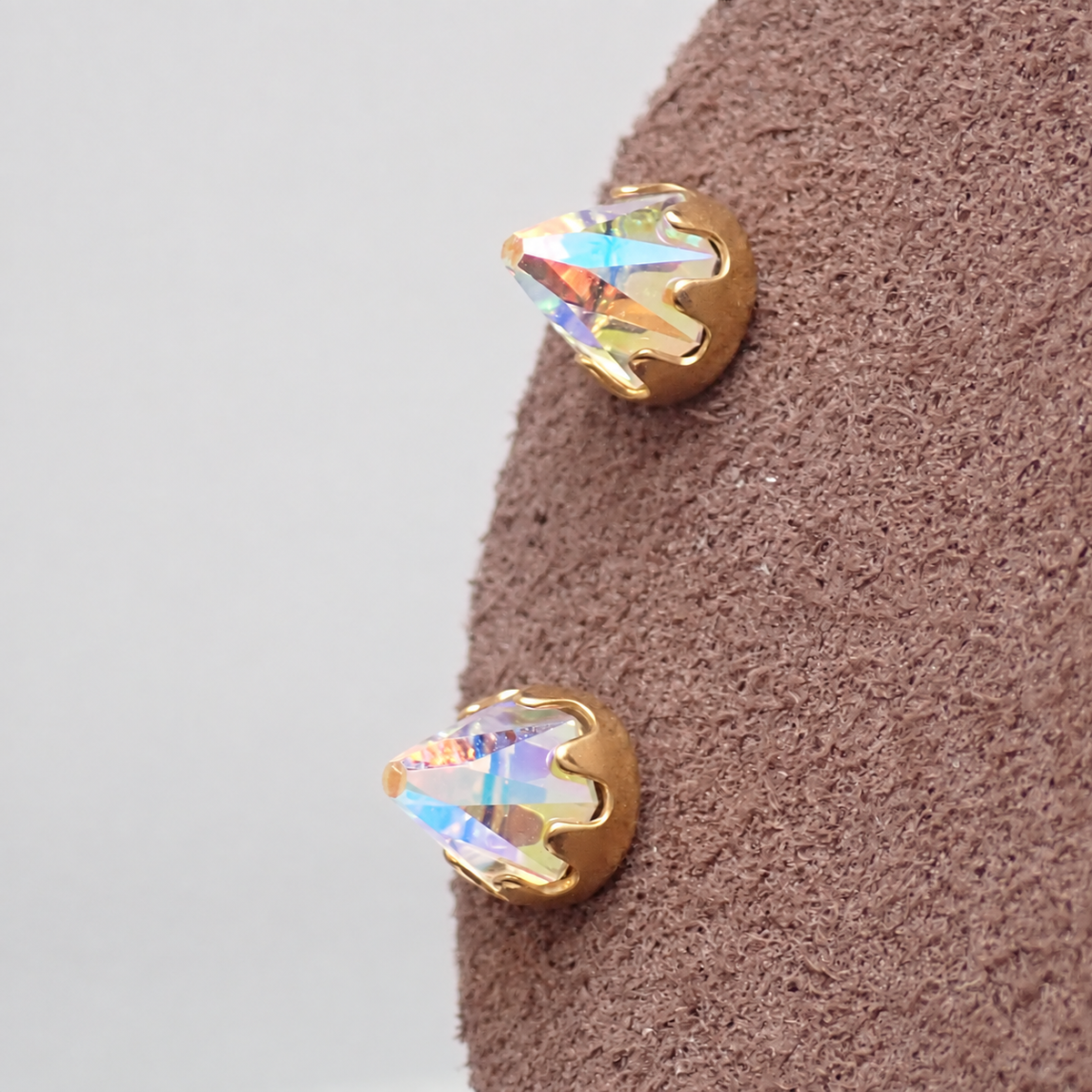 Implant Titanium AB CZ Earrings 20g Pair