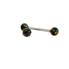Titanium Barbell Black Fall Fire Opals