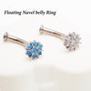 Floating Titanium Belly Bar Piercing 14g