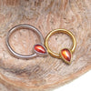 16g Natural Stone Garnet Titanium Clicker