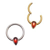 16g Natural Stone Garnet Titanium Clicker