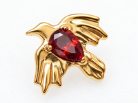 Raven Ruby CZ Implant Titanium flatback piercing