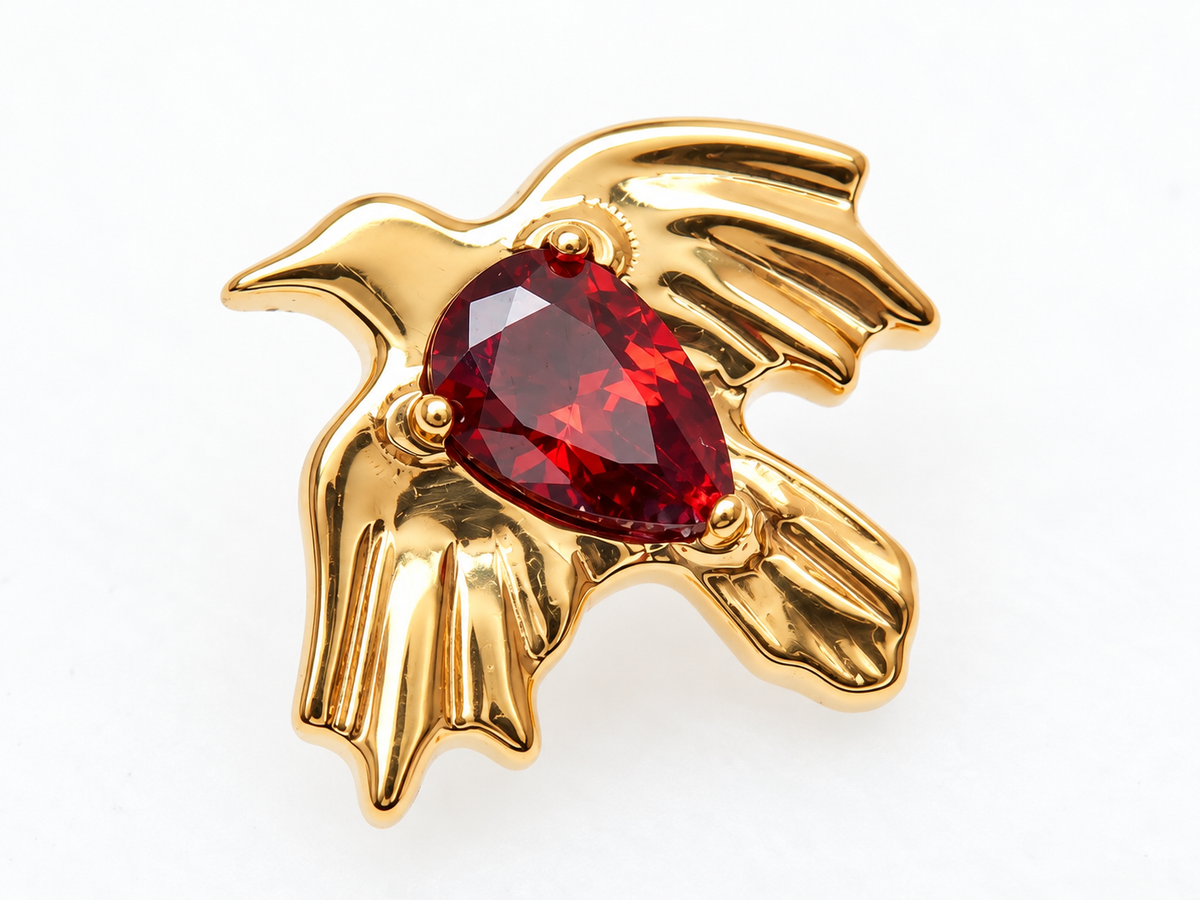 Raven Ruby CZ Implant Titanium flatback piercing